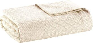 Gracie Mills Egyptian Cotton Blanket, Ivory - Twin