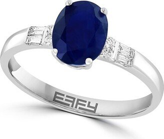 Effy Fine Jewelry 18K 1.51 Ct. Tw. Diamond & Blue Sapphire Ring