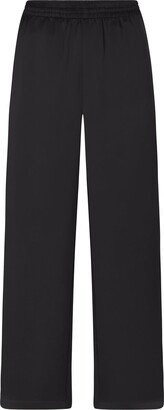 Skims Sporty Satin Straight Leg Pant | Onyx