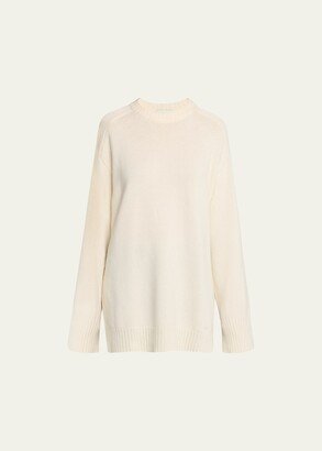 High-Low Wool Cashmere Sweater