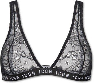 Elasticated Trim Lace Bra