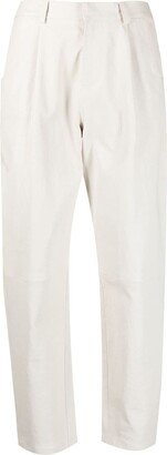 Straight-Leg Leather Trousers-AO