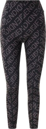 All-Over Logo High-Waisted Leggings