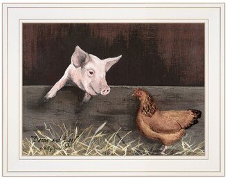 Bacon Eggs by Billy Jacobs, Ready to hang Framed Print, White Frame, 19 x 15