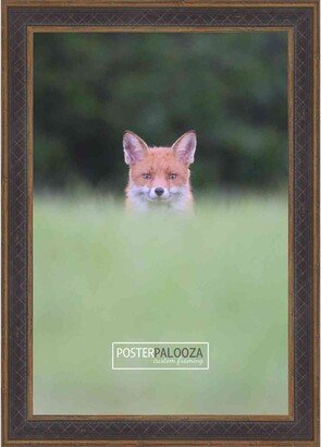 PosterPalooza 15x24 Traditional Antique Gold Complete Wood Picture Frame with UV Acrylic, Foam Board Backing, & Hardware