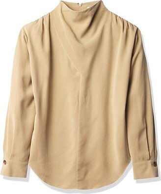 Women's Cowl Neck Long Sleeve Blouse (Hazel) Women's Clothing