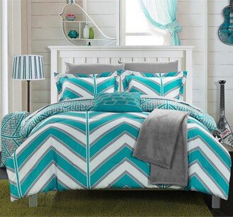 Amaretto 10-piece Chevron Reversible Bed in a Bag