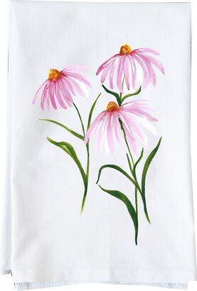 Cotton Flour Sack Towel | Pink Coneflowers| Fun Gifts Under 10