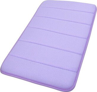 1 Pc 32x20 Coral Velvet Non-slip Soft Memory Foam Floor Mats Purple - PiccoCasa