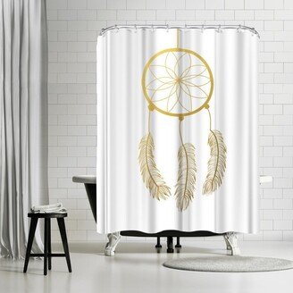 71 x 74 Shower Curtain, Dreamcatcher Gold Foil by Samantha Ranlet