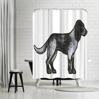 71 x 74 Shower Curtain, Cocker Blue Roan by Sally Pattrick