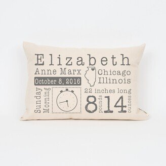 Custom Unique Baby Gift, Stats Pillow, New Gift, For Mom, Boy Nursery Decor