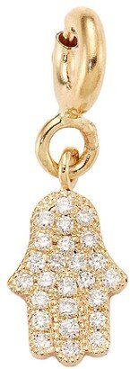 14K Yellow Gold & Diamond Hamsa Charm