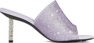 G Cube Mules in Satin with Strass