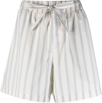 Striped Organic-Cotton Pajama Shorts