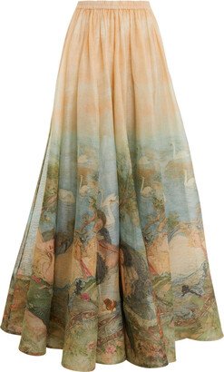 Luminosity Ruched Maxi Skirt