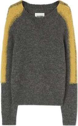 Colour-Block Round-Neck Jumper