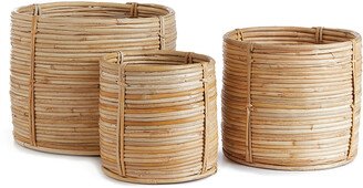 Napa Home & Garden Set Of 3 Cane Rattan Mini Baskets