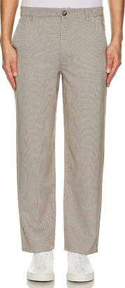 Dogtooth Woven Cropped Trousers