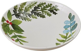 Winter Berry Serving Bowl - White