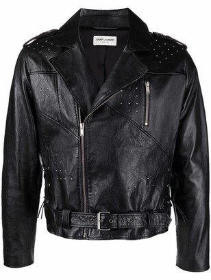 Studded Leather Jacket-AA