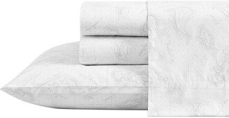 Fish Atol Percale Sheet Set