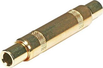 Monoprice Metal 1/4in (6.35mm) TRS Female to 1/4in (6.35mm) TRS Female Coupler - Gold Plated