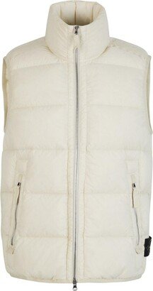 Quilted Zipper High-Neck Vest