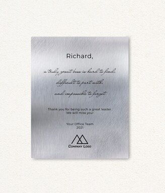 Leader Appreciation Gift, Personalized Boss Retirement Leaving Corporate Logo Gifts, Custom Metal Quote