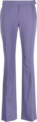 Pressed-Crease Low-Waist Slim-Fit Trousers