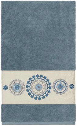 Turkish Cotton Geometric Design Bath Towel - Teal