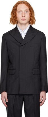 Gray Pinstripe Blazer-AB