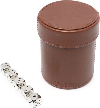 Warren leather dice-cup set