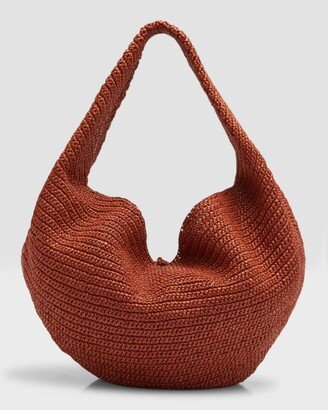 Olivia Large Raffia Hobo Bag