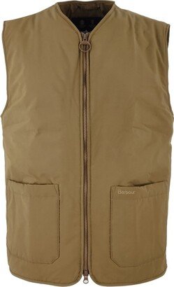 Logo Embroidered Zipped Gilet