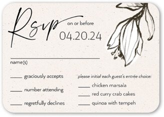 Rsvp Cards: Charcoal Sprays Wedding Response Card, Black, Signature Smooth Cardstock, Rounded