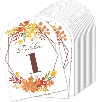 Big Dot Of Happiness Fall Foliage Bride Double-Sided 5 x 7 inches Cards Table Numbers 1-20