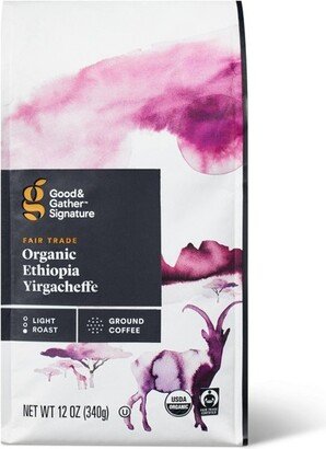 Signature Coffee Organic Ethiopian Yirgacheffe Light Roast Ground Coffee - 12oz - Good & Gather™