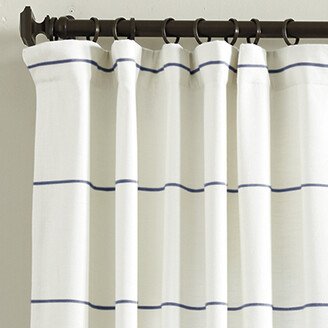 Set of 2 Bowen Striped Drapery Panels Indigo 50W x 96L