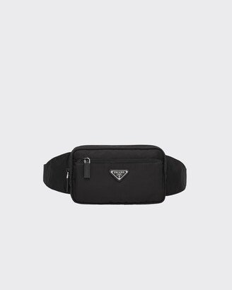 Re-nylon And Saffiano Leather Belt Bag-AA