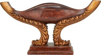 Studio 350 Brown Polystone Traditional Decorative Bowl - 22 x 7 x 12