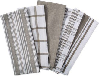 Assorted Woven Dishtowel, Set of 5