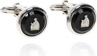 Embellished Round Cufflinks-AB