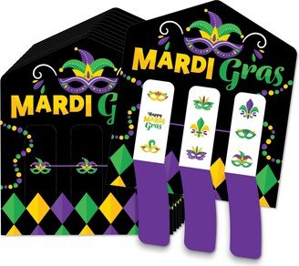 Big Dot Of Happiness Colorful Mardi Gras Mask Masquerade Party Game Cards Pull Tabs 3-in-a-Row 12 Ct