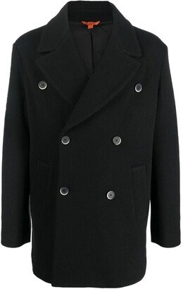 Notched-Collar Double-Breasted Coat
