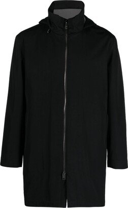 Hooded Cashmere-Blend Parka Coat