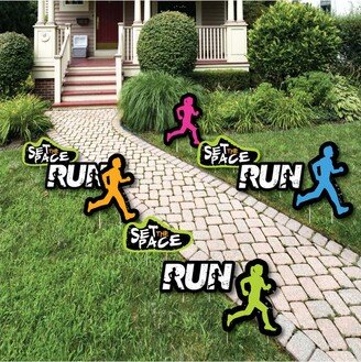 Big Dot Of Happiness Set the Pace - Running - Lawn Decor - Outdoor Party Yard Decor - 10 Pc