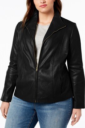 Women's Plus Size Leather Jacket