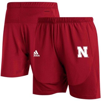 Men's Big and Tall Scarlet Nebraska Huskers 2021 Sideline Aeroready Training Shorts