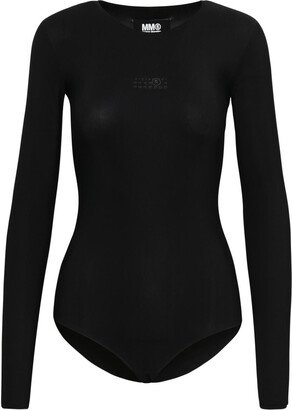 Black polyamide bodysuit-AA